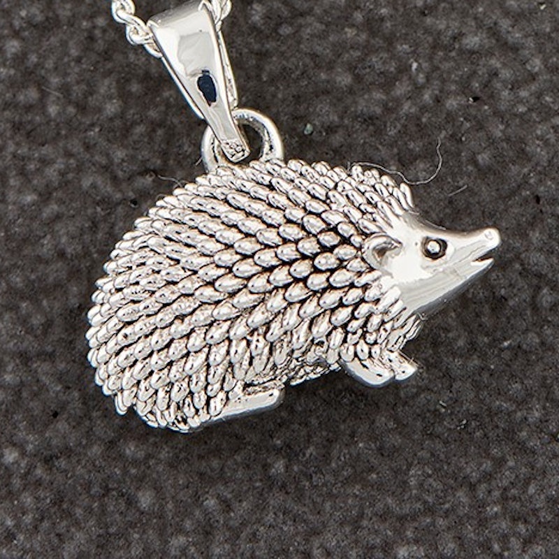 Country Hedgehog Silver Plated Necklace