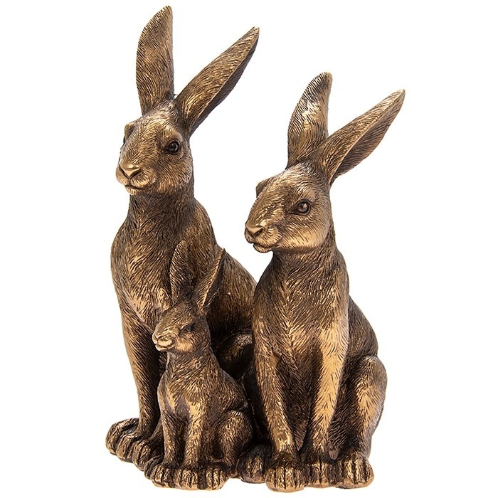 Reflections - Bronze Hare Family