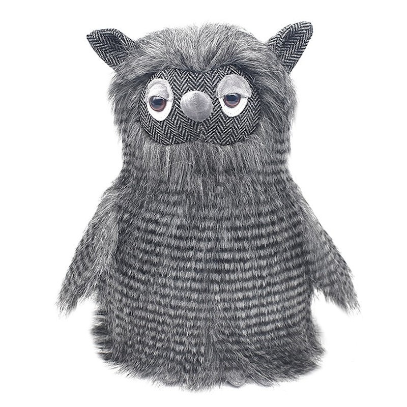 Fluffy Grey Owl Doorstop